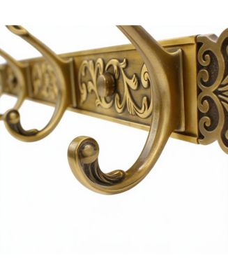 YIGII Vintage Aluminum Coat Rack with Rust-Resistant Hooks for Heavy ...