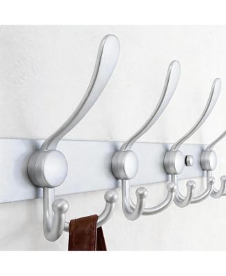 5-Tri Stainless Steel Wall Hook Rack - Heavy Duty, Anti-Tear, Multi-Use