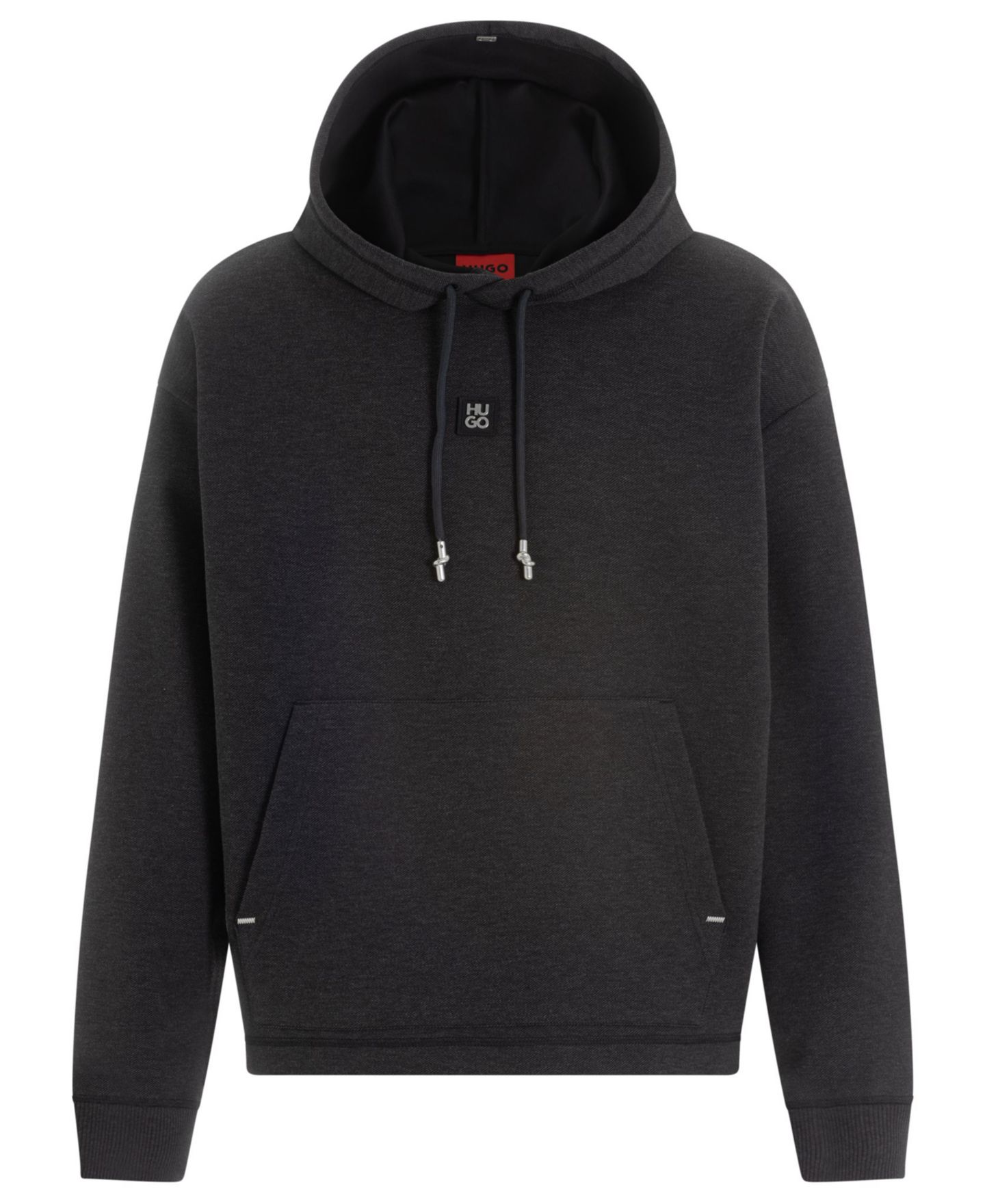 Мужское худи Hugo Boss Relaxed-Fit, цвет: Средний серый — фото 1
