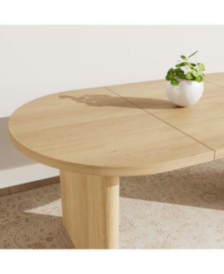 Kitchen Table 70 Oval Dining Table for 6 to 8 People Long Large Kitchen Table for Dining Room, Home Office, Living Room