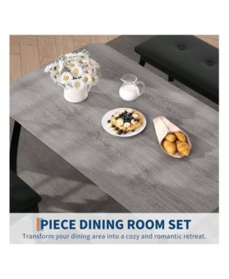 Kitchen Table Home Dining Table Set For 4 Wooden Kitchen Table for Dining Room, Home Office, Living Room