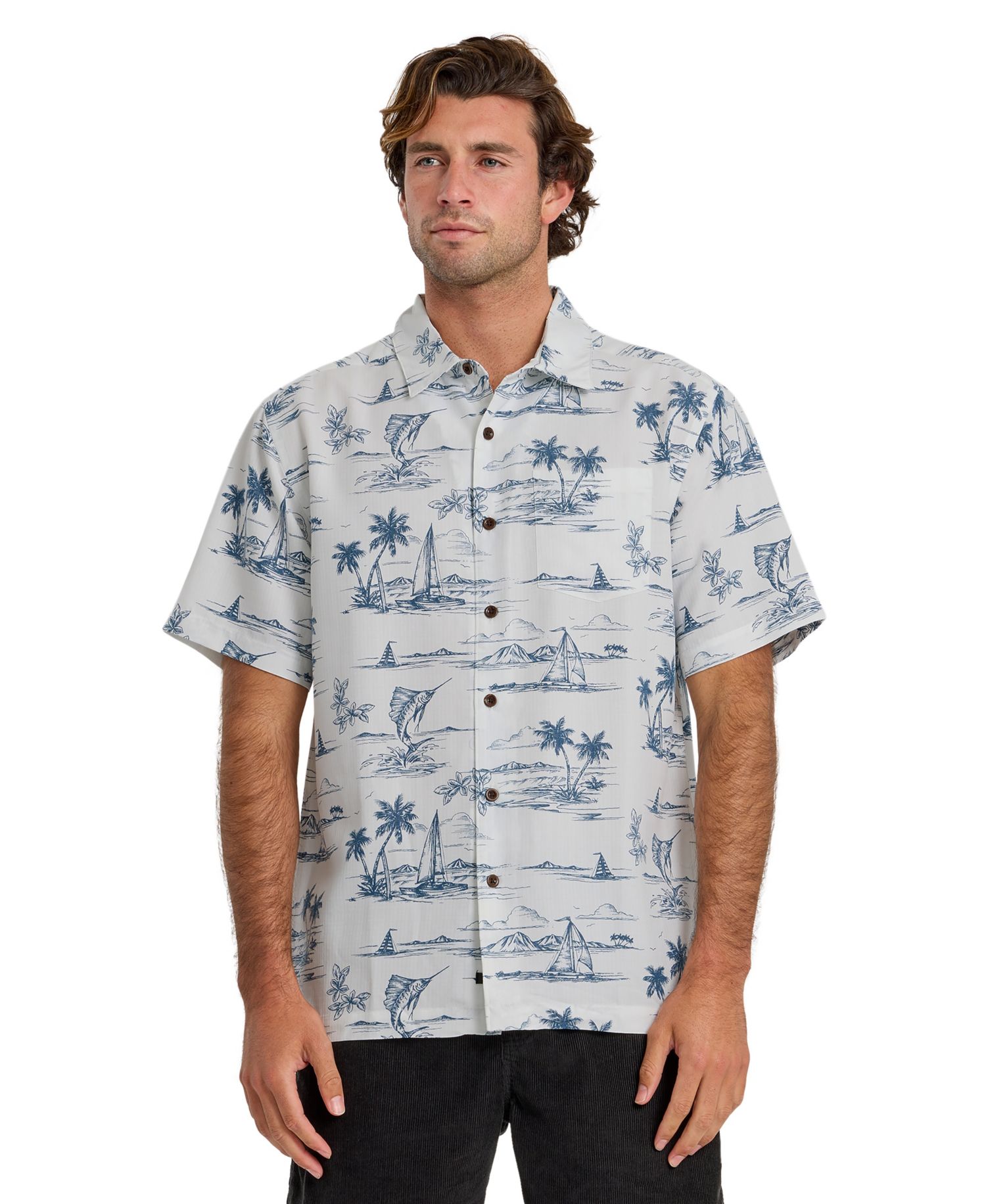 Quiksilver Men's Sail Away Short-Sleeve Shirt