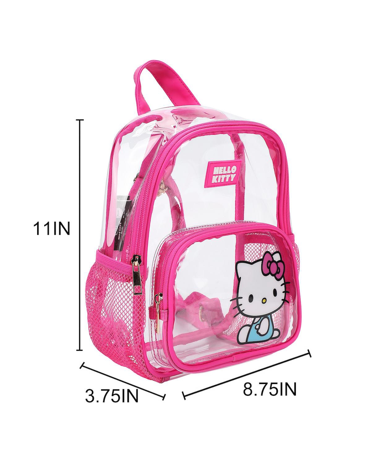 Hello Kitty Sitting Character Adult 11” Clear Mini Backpack
