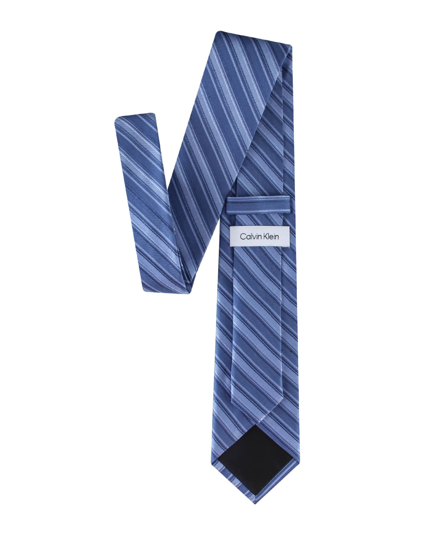 Мужские галстуки Calvin Klein Silk Classic Striped Tie, цвет: Синий — фото 5