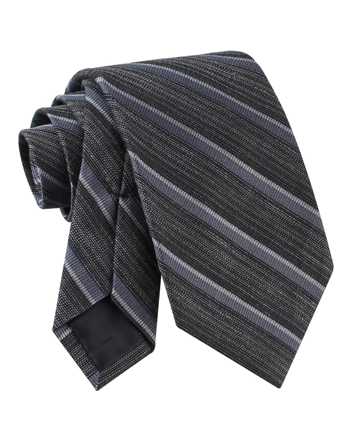 Calvin Klein Men's Silk & Linen Blend Striped Tie