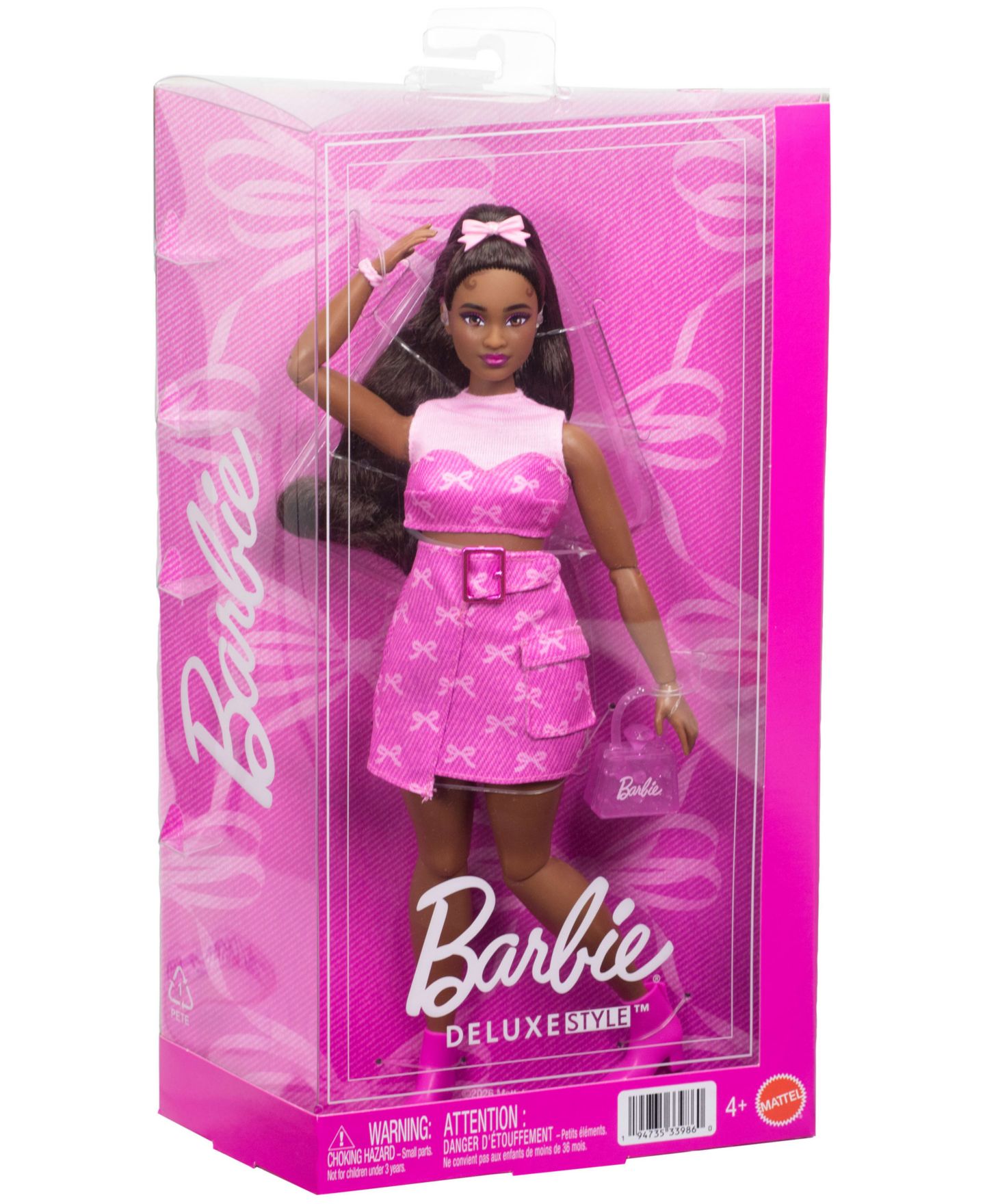 Детская кукла Barbie Deluxe Style Curvy Fashion Doll with Bendable Joints, Ages 4+ — фото 6