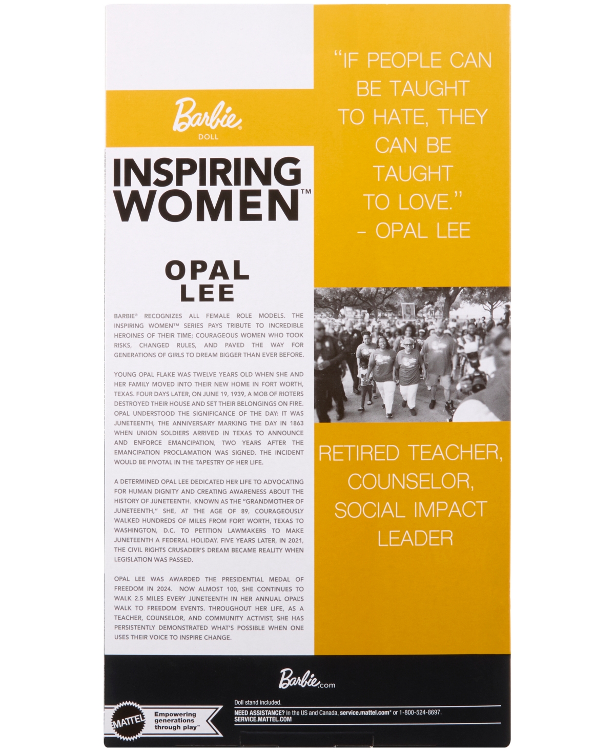 Barbie Signature Inspiring Women Opal Lee Collectible Doll