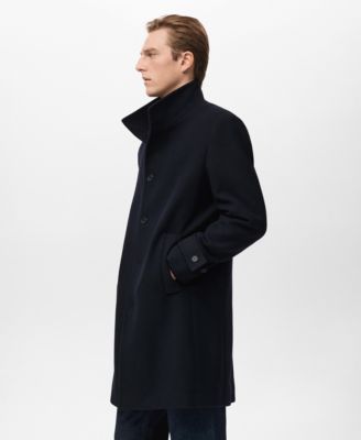 Men's Wool Funnel Neck Coat
