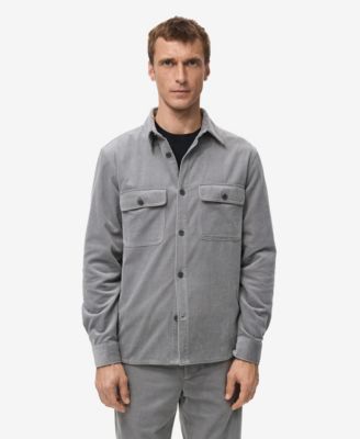Men's Pockets Corduroy Overshirt