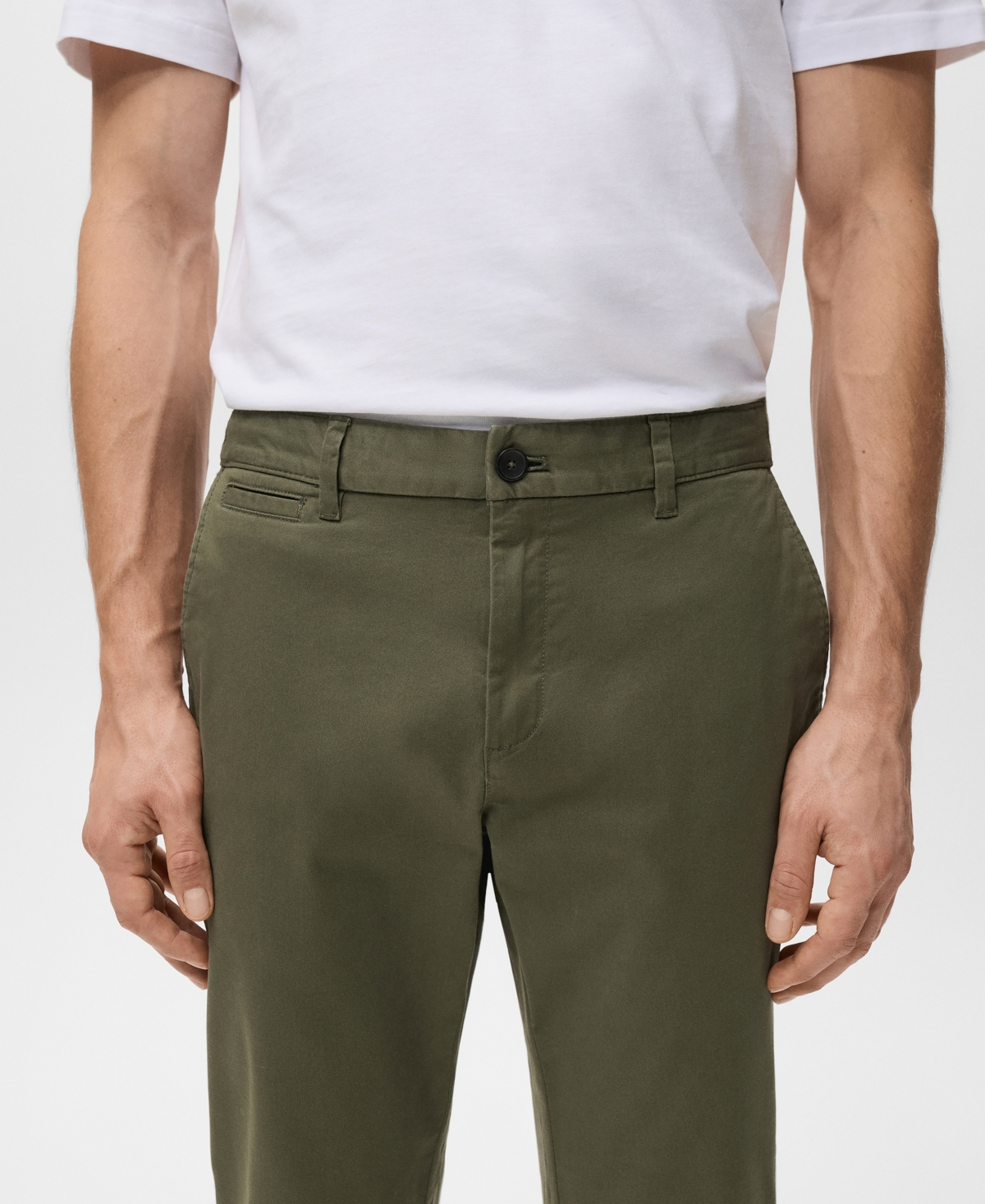 Mango Men's Prato Cropped Tapered Chino Pants