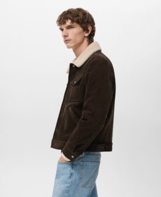 Men's Shearling-Effect Lining Corduroy Jacket