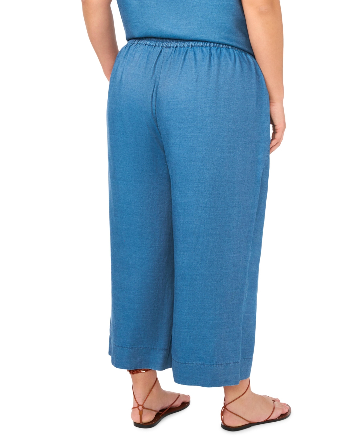 Vince Camuto Plus Smocked Waist Wide Leg Pants