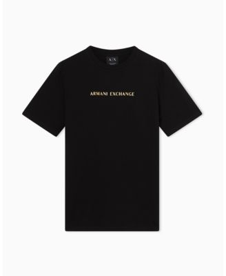 Men's Black and Gold T-Shirt