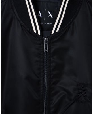 Men's Varsity Bomber with Back Graphic Jacket