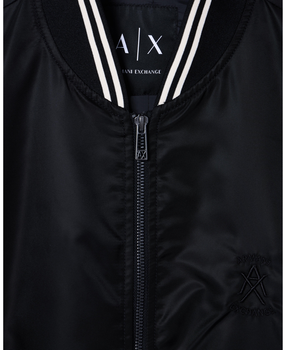 A|X Armani Exchange Men's Varsity Bomber with Back Graphic Jacket