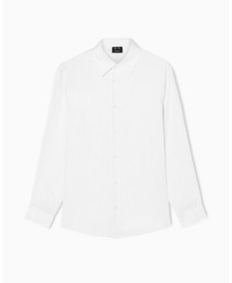 Men's Long Sleeve Striped Viscose Woven Shirt