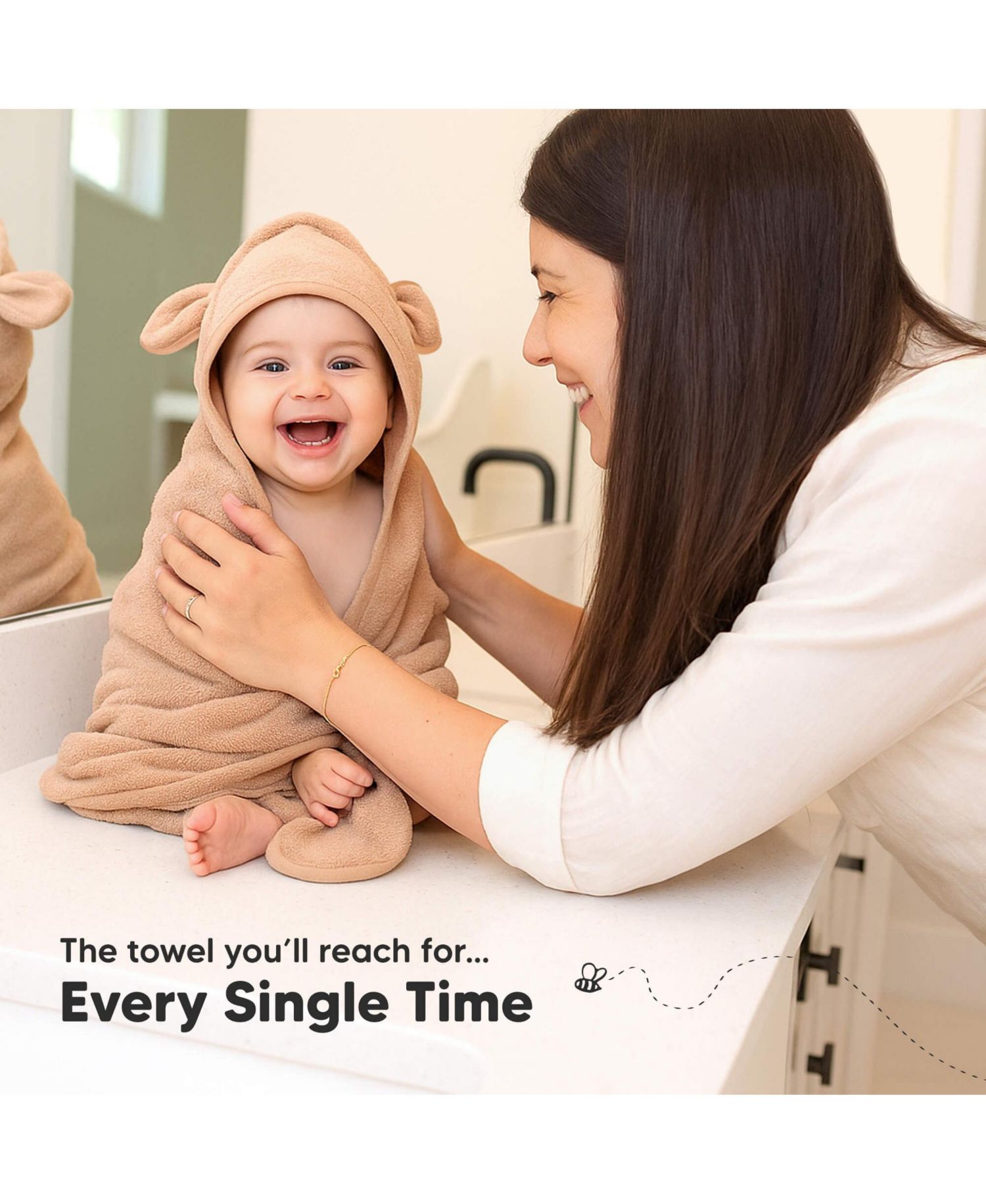 2pk Snuggle Baby Towels with Hood for Newborn Girls, Boys, Toddlers, Soft & Absorbent Hooded Baby Bath Towels