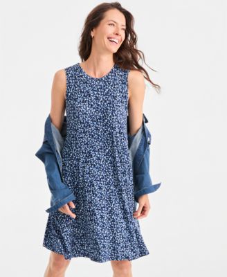 Women's Printed Sleeveless Knit Dress