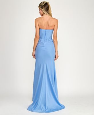 Juniors' Strapless Gown
