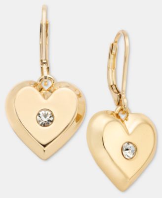 Crystal Heart Drop Earrings