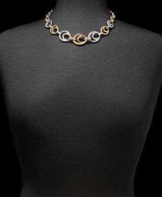 Linked All-Around Collar Necklace, 16" + 3" extender