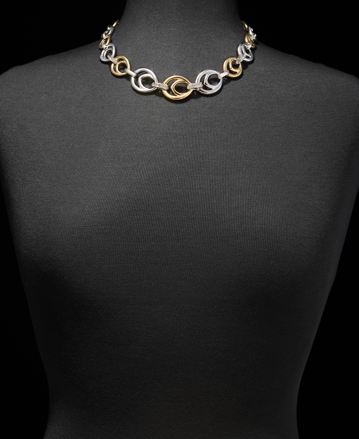 Anne Klein Linked All-Around Collar Necklace, 16" + 3" extender