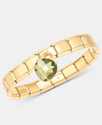 Crystal Pear-Shape Charm Stretch Bracelet