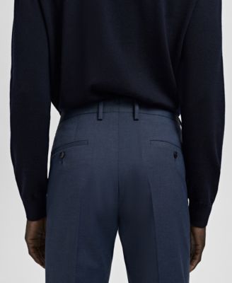 Men's Stretch Fabric Super Slim-Fit Suit Trousers