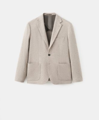 Men's Slim Fit Flecked Wool Blazer