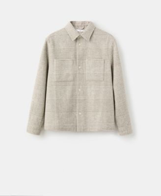 Men's Check Wool-Blend Overshirt