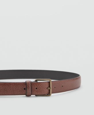 Men's Pebbled Leather Belt
