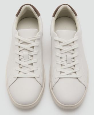 Men's Contrasting Panel Leather Sneakers