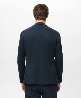 Men's Slim Fit Microstructure Blazer
