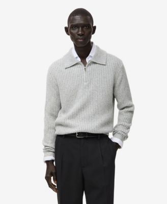 Men's Wool-Blend Zipper Sweater