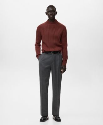 Men's Wool-Blend Rib-Knit Sweater