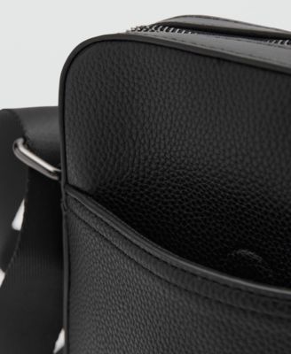 Men's Patent Faux-Leather Shoulder Bag