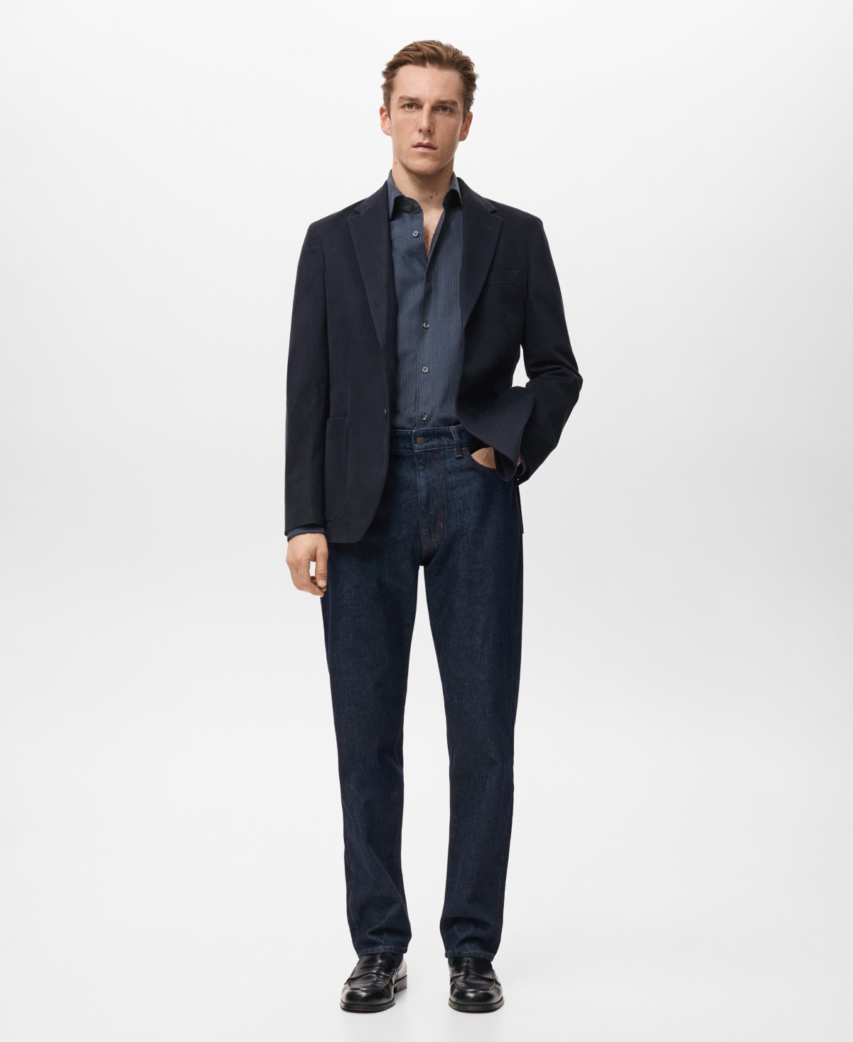 Mango Men's Slim Fit Cotton Blazer