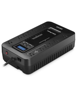 Ecologic EC850LCD Compact 12 Outlets 850VA 510W UPS with Multifunction LCD Panel, ECO Mode