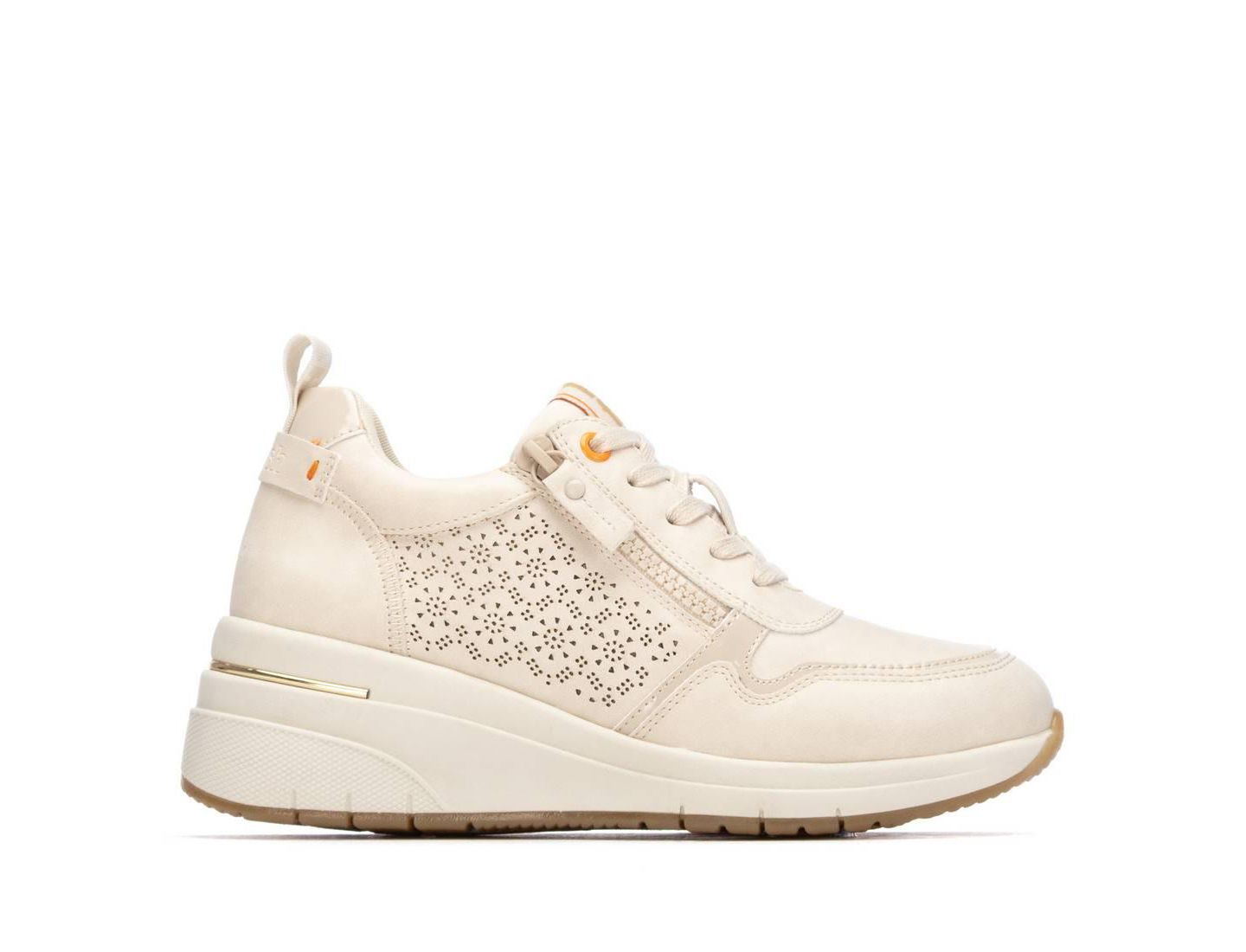 Женские кроссовки XTI Refresh Collection Wedge Lace-Up, цвет: Бежевый — фото 2
