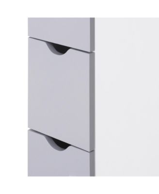 54" Tall Bathroom Cabinet Shelf Storage W/ Drawers,