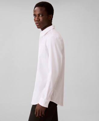 Men's Stretch Striped Slim-Fit Dress Shirt