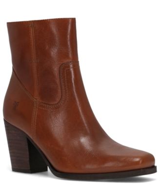 Women's Shiloh Leather Square Toe Zipper Boots