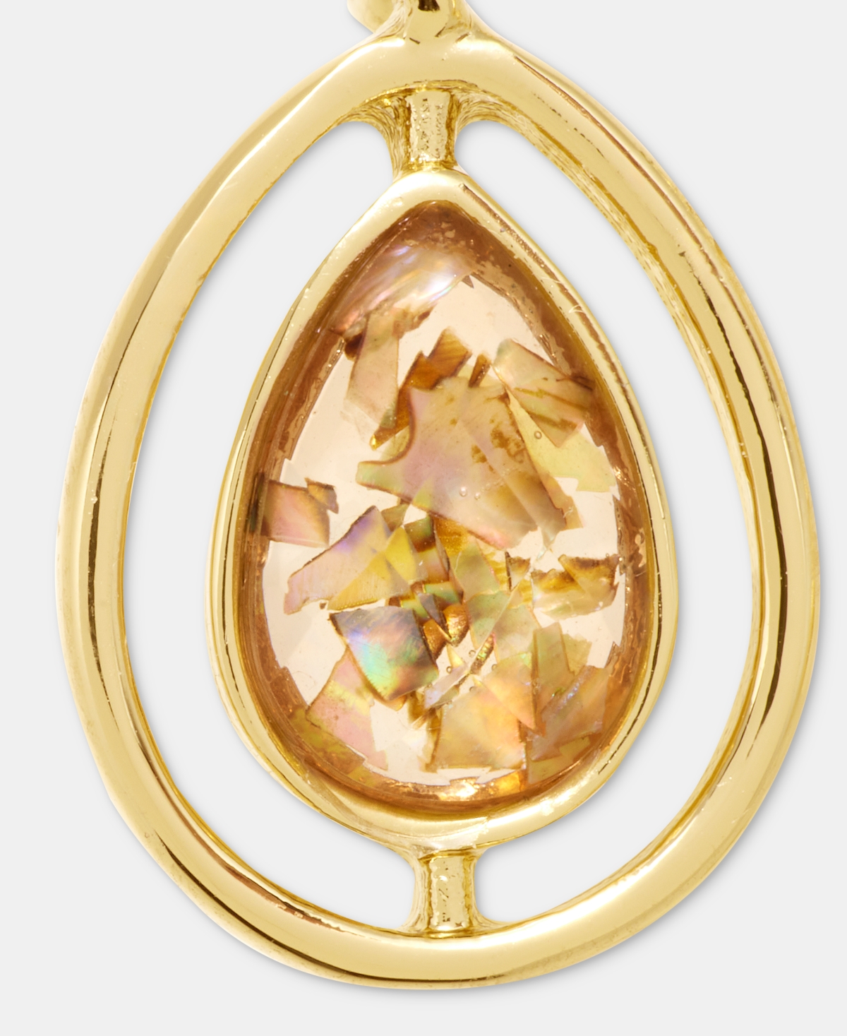 Anne Klein Double Stone Clip-On Drop Earrings