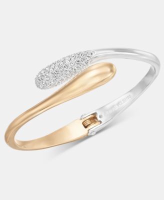 Pav&eacute; Swirl Bypass Bangle Bracelet