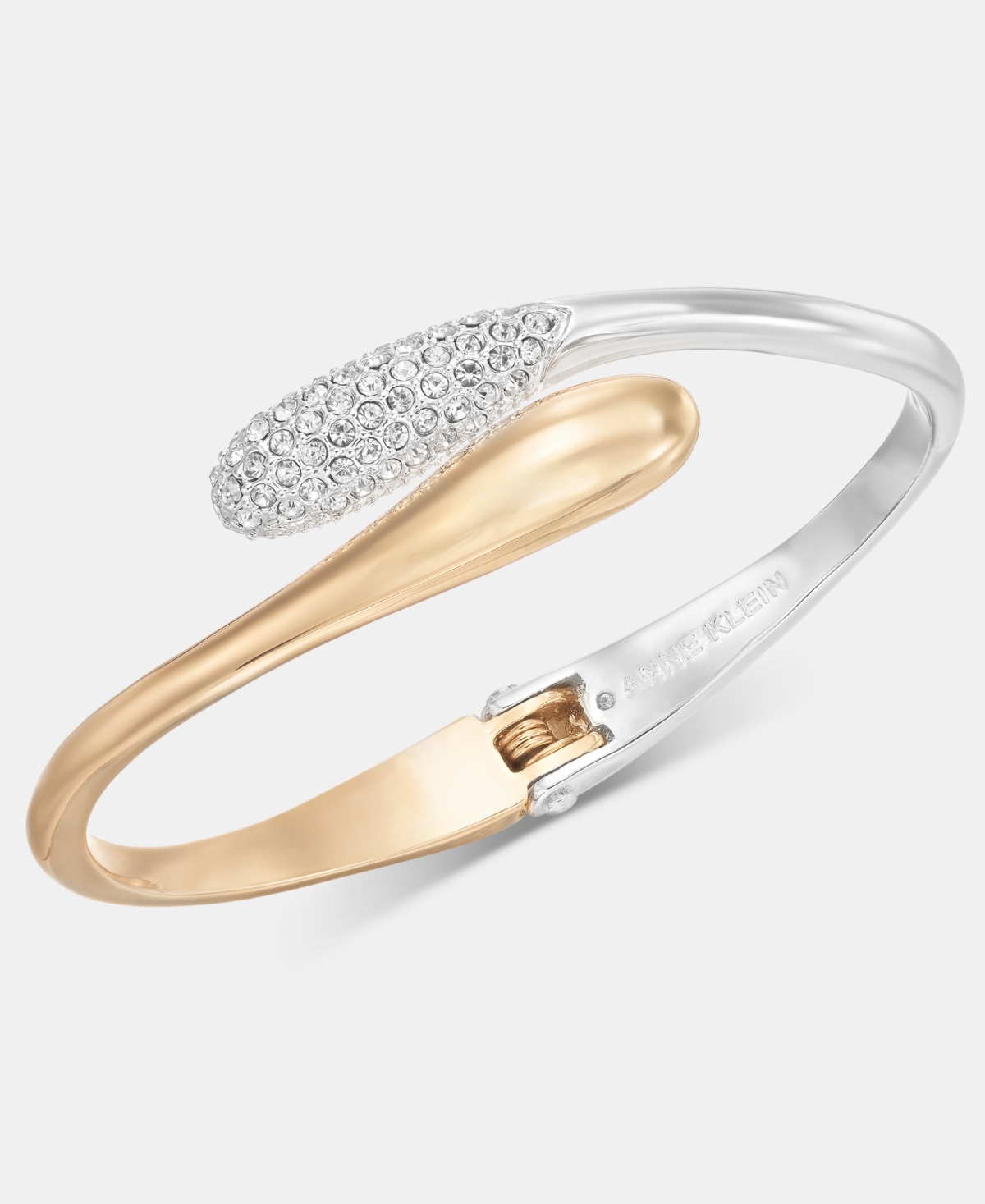 Anne Klein Pave Swirl Bypass Bangle Bracelet