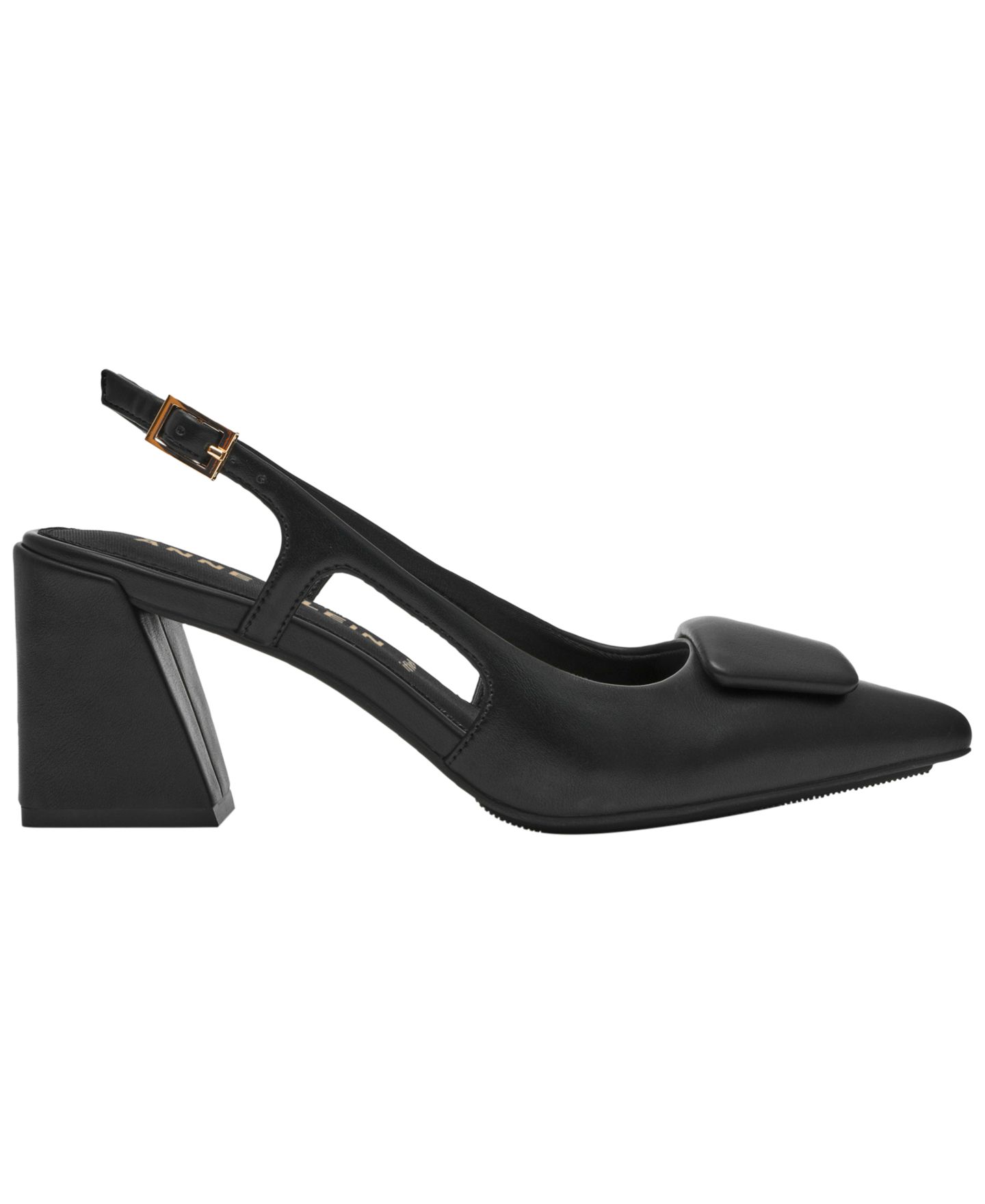 Женские туфли Anne Klein Renetta Slingback Block Heel Pumps, цвет: Чёрный гладкий — фото 2