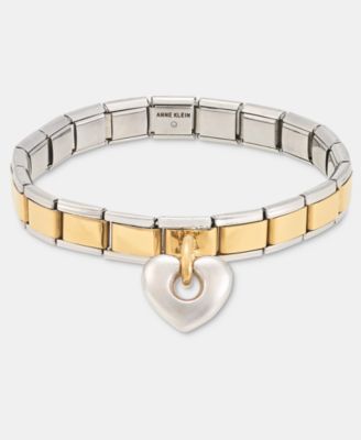 Puffy Heart Charm Stretch Bracelet