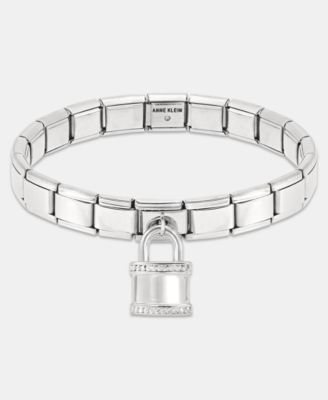 Padlock Charm Stretch Bracelet