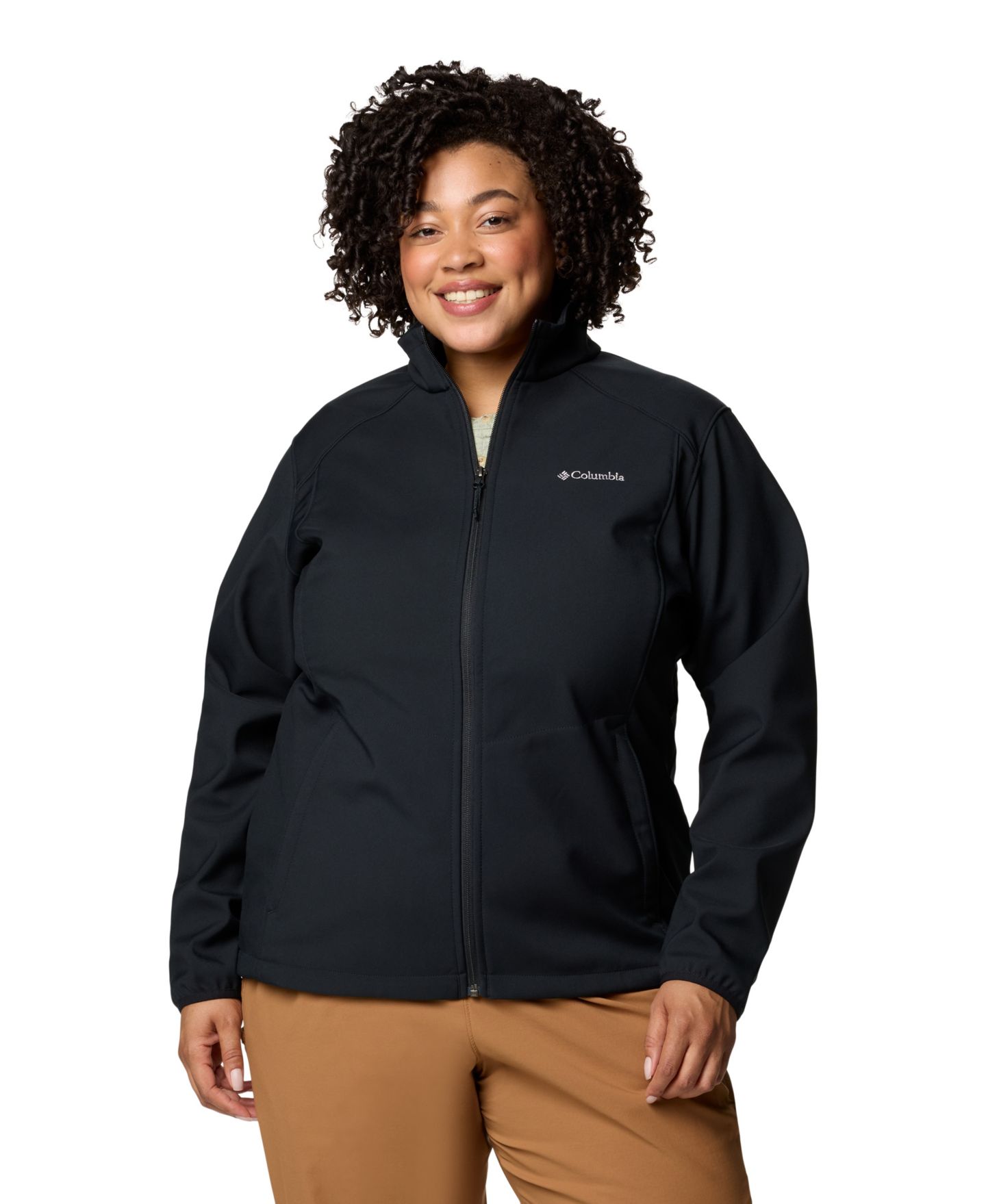 Женская куртка Columbia Plus Size Kruser Ridge III Softshell, цвет: Чёрный — фото 3