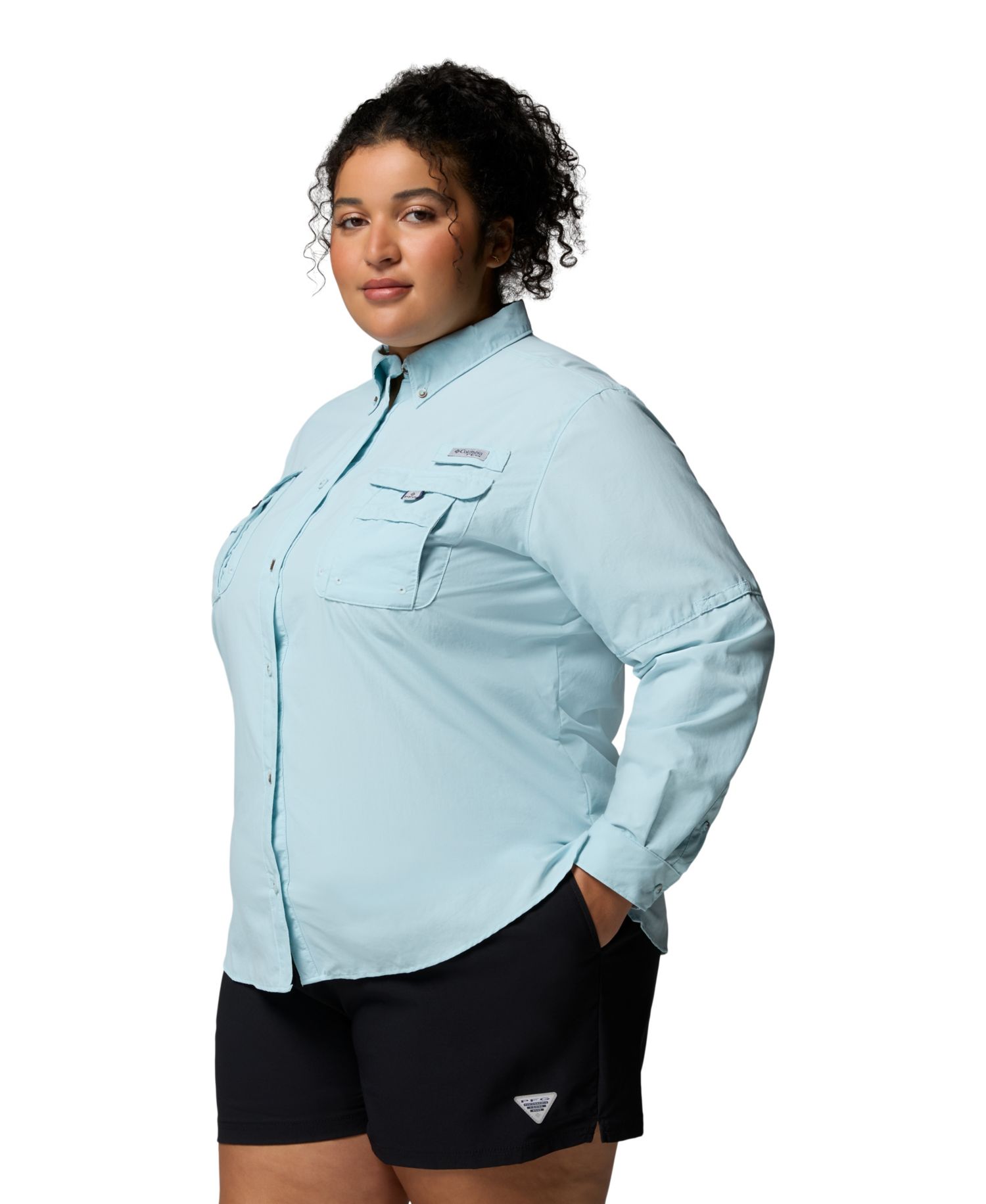PFG Plus Size Long-Sleeve Outdoor Shirt
